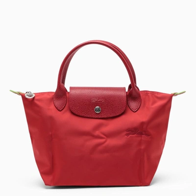 Shop Longchamp S Le Pliage Green Bag In Red