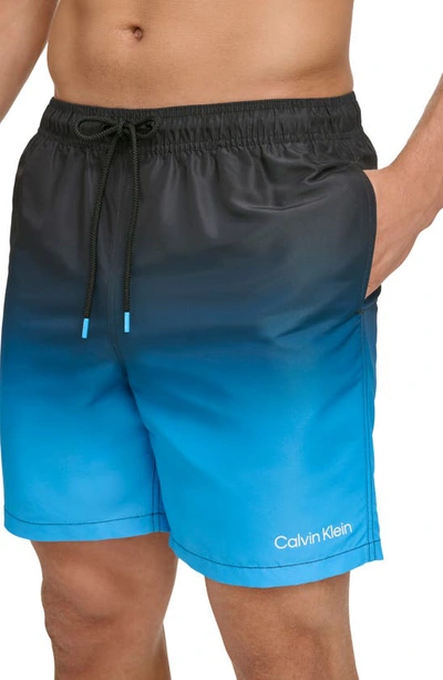Shop Calvin Klein Core Volley Swim Trunks In Black