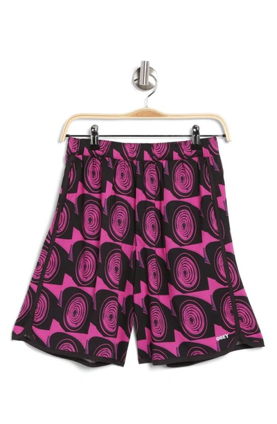 Shop Obey Maria Modal Shorts In Very Fuchsia Multi