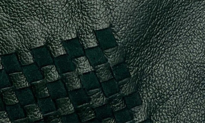 Marcus Adler Woven Leather Gloves In Olive