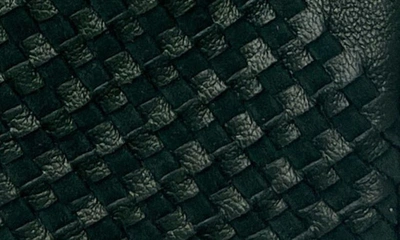 Marcus Adler Woven Leather Gloves In Olive