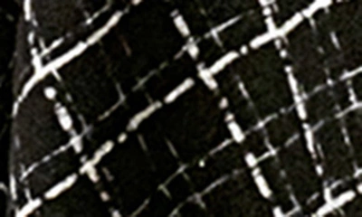 Marcus Adler Windowpane Tweed Fringed Ruana In Black