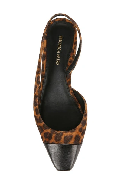 Shop Veronica Beard Cecile Half D'orsay Slingback Pump In Caramel/ Leopard