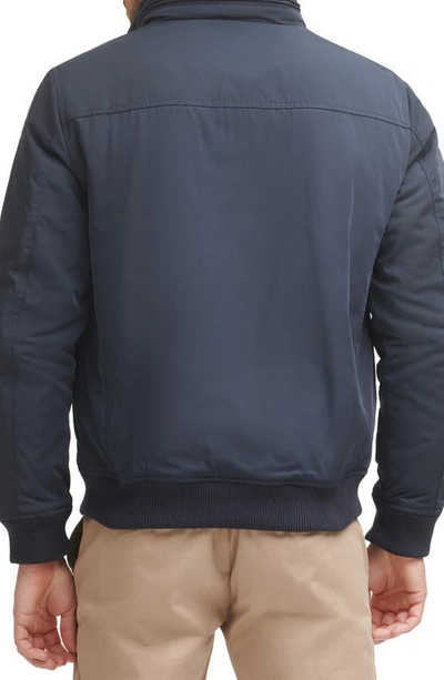Dockers Quilted Lined Flight Bomber Jacket In Navy