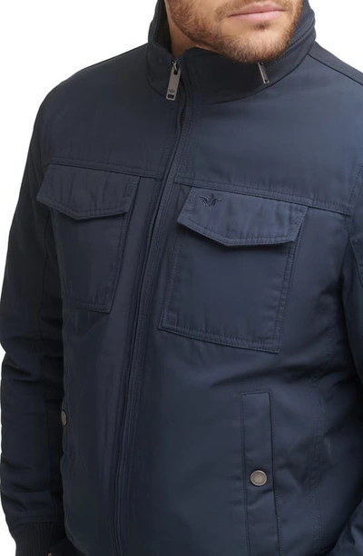 Dockers Quilted Lined Flight Bomber Jacket In Navy