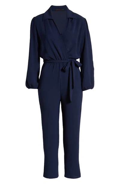 Shop Fraiche By J Johnny Long Sleeve Jumpsuit In Navy