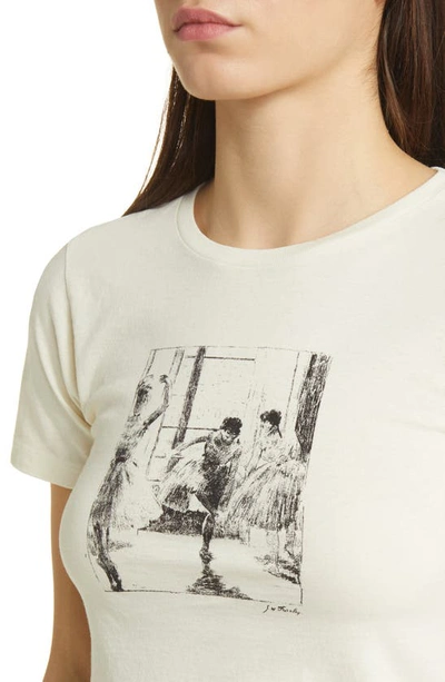 Shop Golden Hour Ballet Dancers Sketch Cotton Graphic T-shirt In Washed Marshmallow