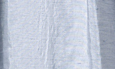 Shop Akris Punto Metallic Cotton & Linen Blend Dress In Silver Blue