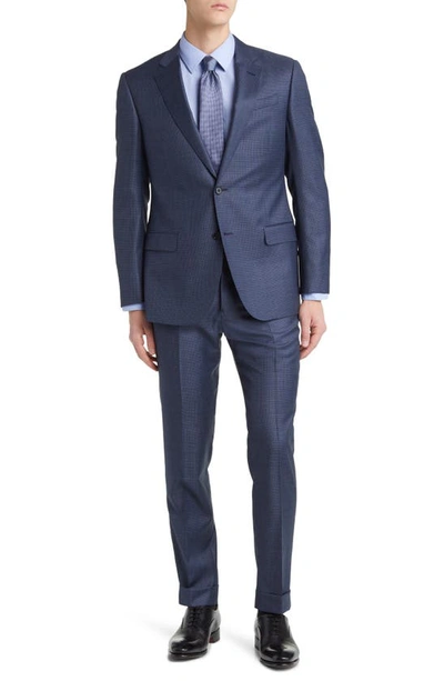 Shop Emporio Armani G-line Virgin Wool Suit In Marine Blue