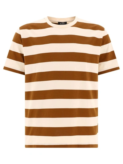 Shop Apc A.p.c. "thibaut" T-shirt In Brown