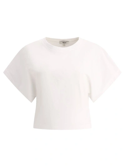 Shop Agolde "britt" T-shirt In White