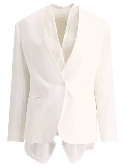 Shop Brunello Cucinelli Linen Blend Blazer In White