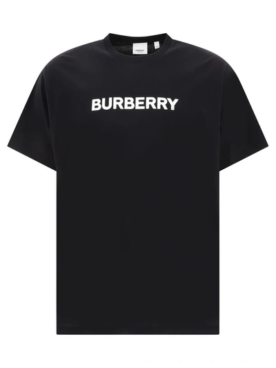 Shop Burberry "harriston" T-shirt In Black