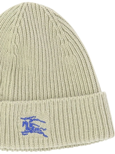 Shop Burberry Ribbed Cashmere Beanie In Green