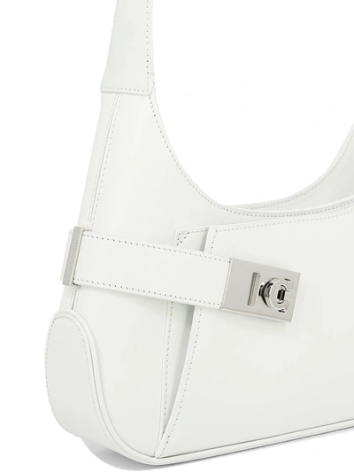 Shop Ferragamo Hobo Shoulder Bag In White