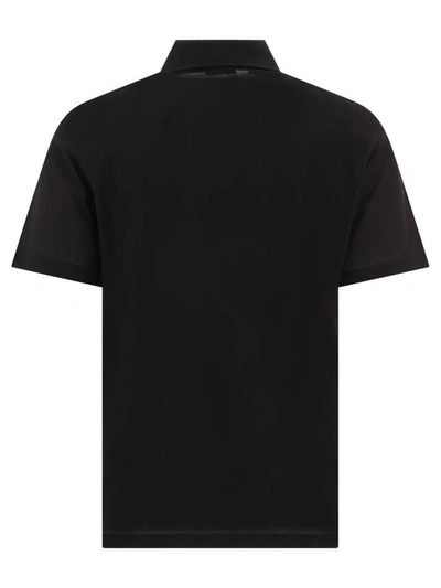 Shop Herno Crêpe Jersey Polo Shirt In Black
