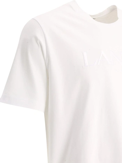 Shop Lanvin T-shirt With Embroidered Logo In White