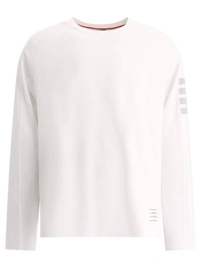 Shop Thom Browne "4-bar" Jersey T-shirt In White