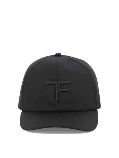 Shop Tom Ford Baseball Cap With Logo In Black