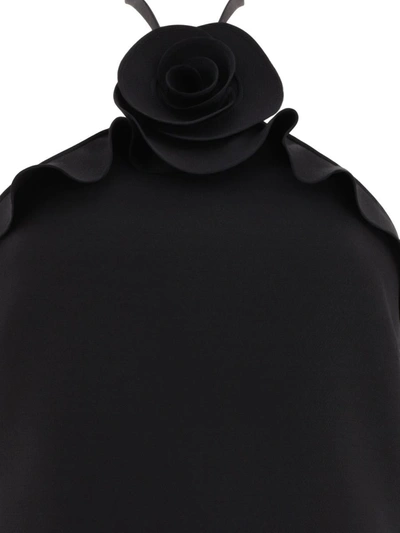 Shop Valentino Wool And Silk Blend Dress In Black