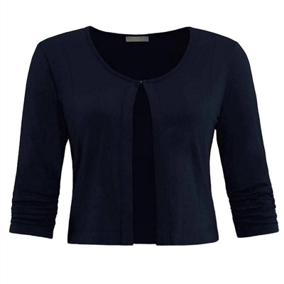 Shop Dolcezza Basic Essential Front Tie Cardigan In Blue