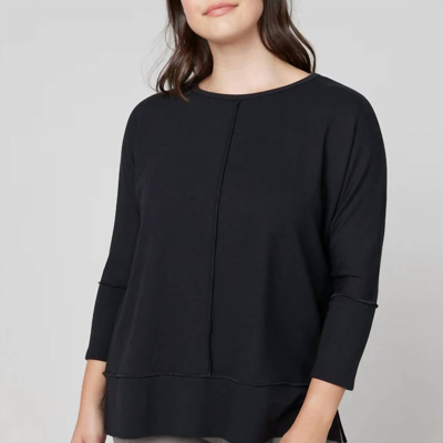 Shop Spanx Perfect Length Dolman 3/4 Sleeve Top In Black