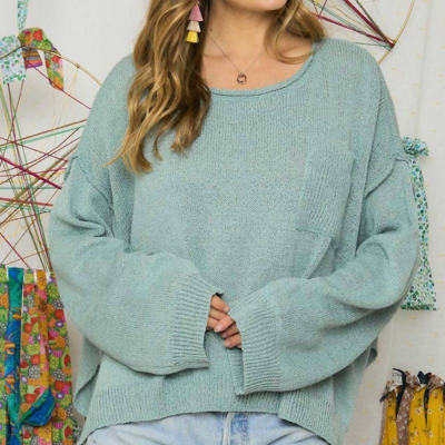 Shop Adora Loose Fit Sweater In Green