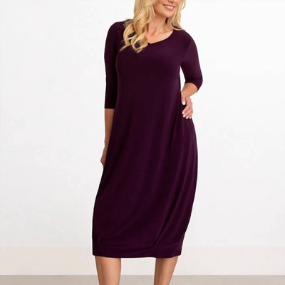 Shop Sympli Reversible Narrow Lantern Dress In Purple