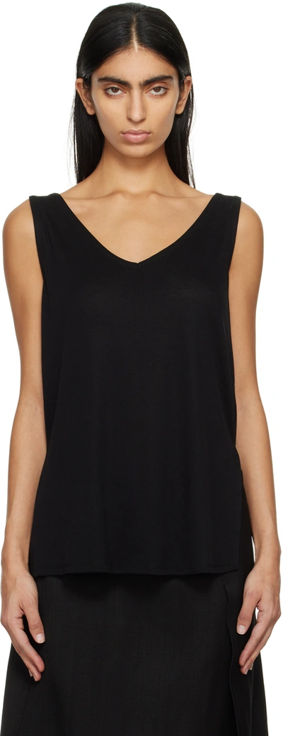 Studio Nicholson Black Shea Tank Top In Black