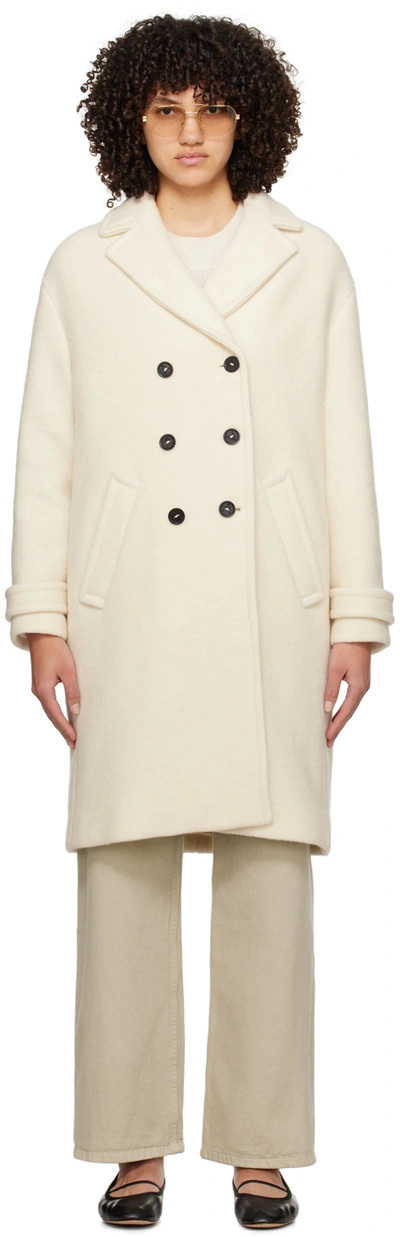 Shop Apc Off-white Nola Coat In Aad Ecru