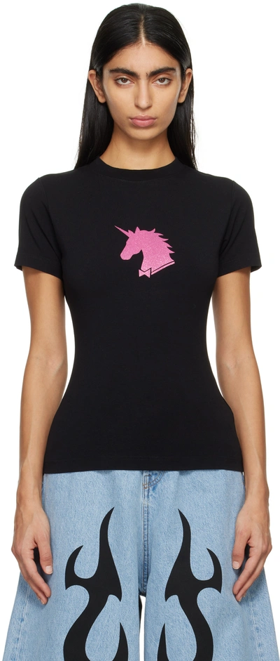 Shop Vetements Black Unicorn T-shirt