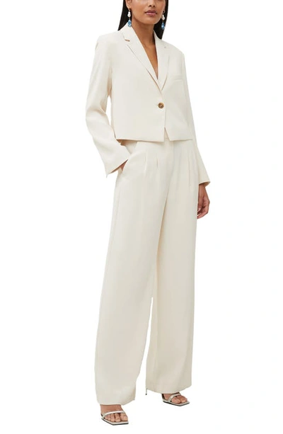 Shop French Connection Harry Crop Blazer In 10-classic Cream
