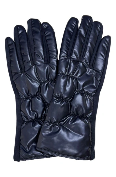 Shop Marcus Adler Puffer Gloves In Navy