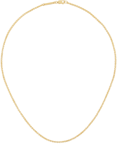 Shop Tom Wood Gold Spike Chain Necklace In 925 Silver / 9k Gold