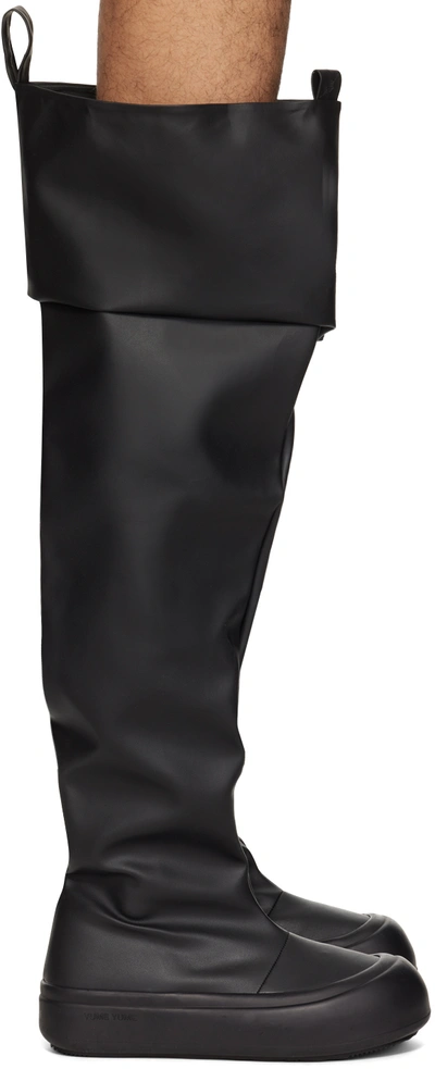 Yume Yume Black High Fisherman Boots In Black