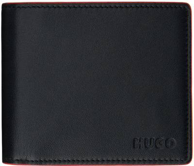Shop Hugo Black Logo Wallet In Black 001