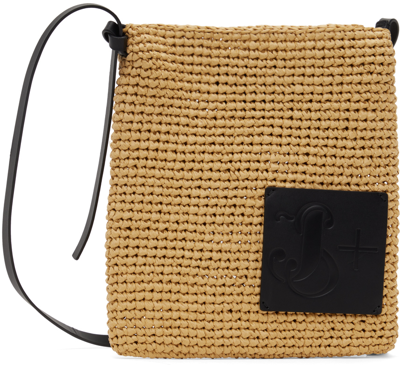 Shop Jil Sander Beige Crochet Crossbody Bag In 280 Natural