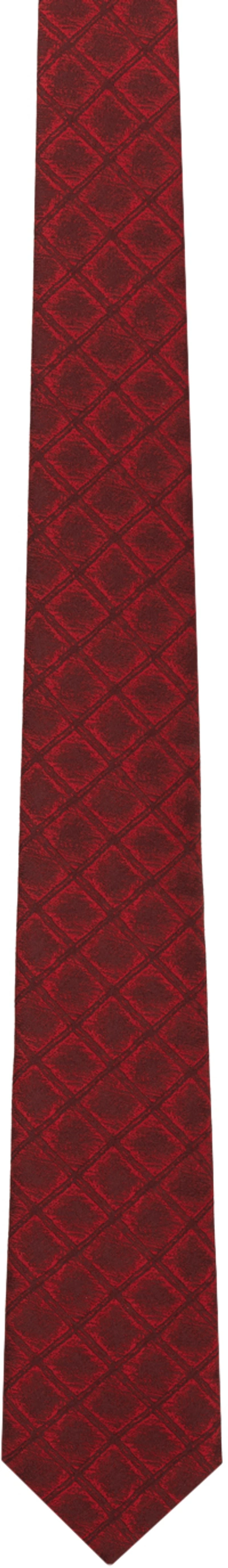 Shop Ferragamo Red Silk Tie In F.rosso