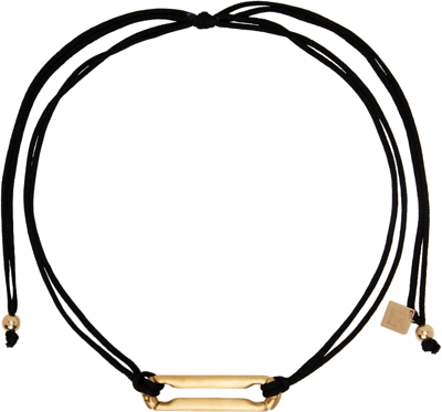 Shop Lauren Rubinski Black & Gold Vito Necklace In 14k White Gold