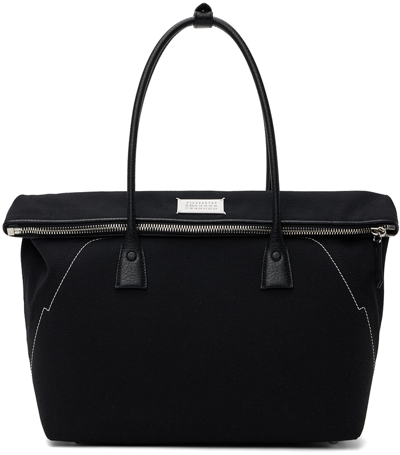 Shop Maison Margiela Black 5ac Shopping Medium Bag In T8013 Black