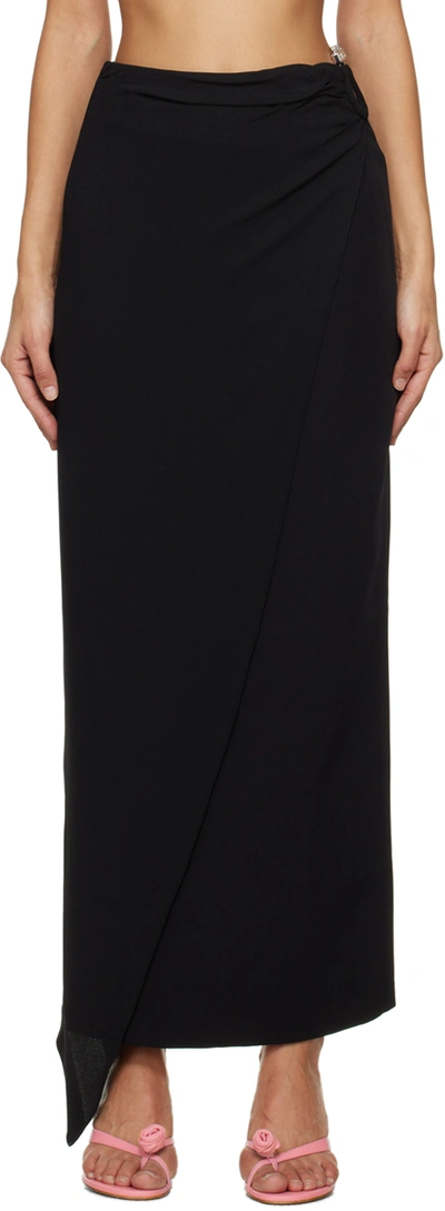 Shop Gcds Black Hoop Maxi Skirt In 9 Mix