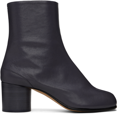 Shop Maison Margiela Gray Tabi Ankle Boots In T6313 Pewter