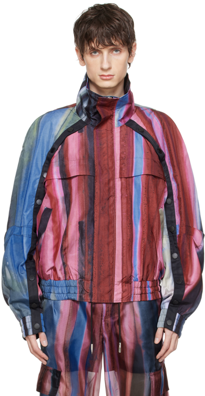 Shop Feng Chen Wang Multicolor Rainbow Jacket