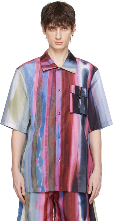 Shop Feng Chen Wang Multicolor Bellows Pocket Shirt