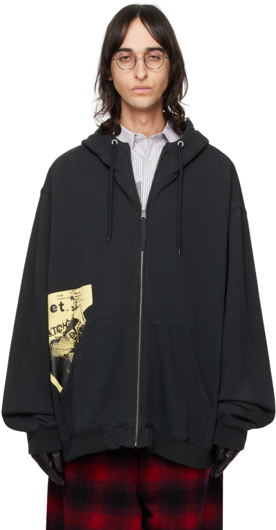 Maison Margiela Mm1 Cotton Defilè Hoodie With Front Zip And