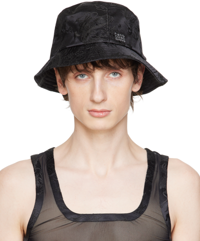 Shop Feng Chen Wang Black Jacquard Bucket Hat