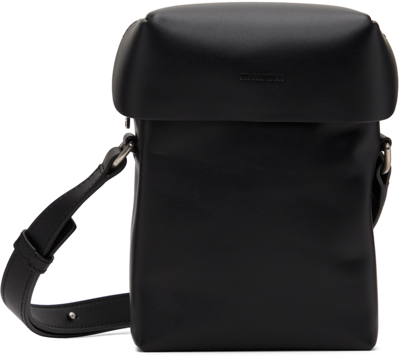 Shop Jil Sander Black Lid Crossbody Small Bag In 001 Black