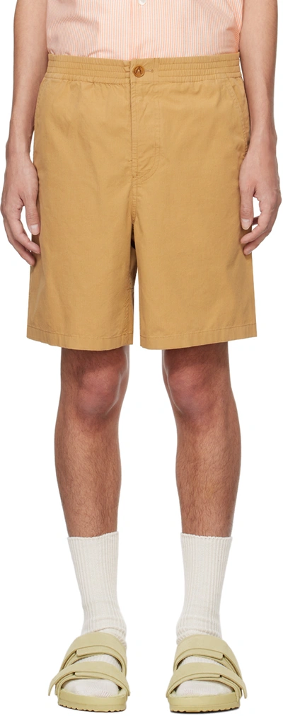 Apc A.p.c. Button Detailed High Waist Shorts In Baa Beige