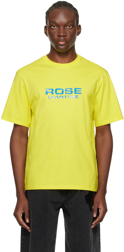 Shop Martine Rose Yellow Classic T-shirt In Acid Yellow / Rose
