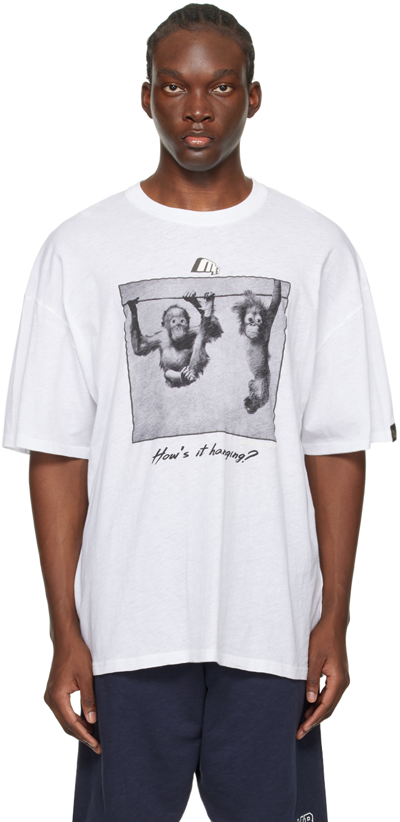 Shop Martine Rose White 'how's It Hanging' T-shirt In White / Hanging